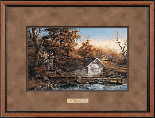 Autumn Shoreline Walnut Deluxe Frame